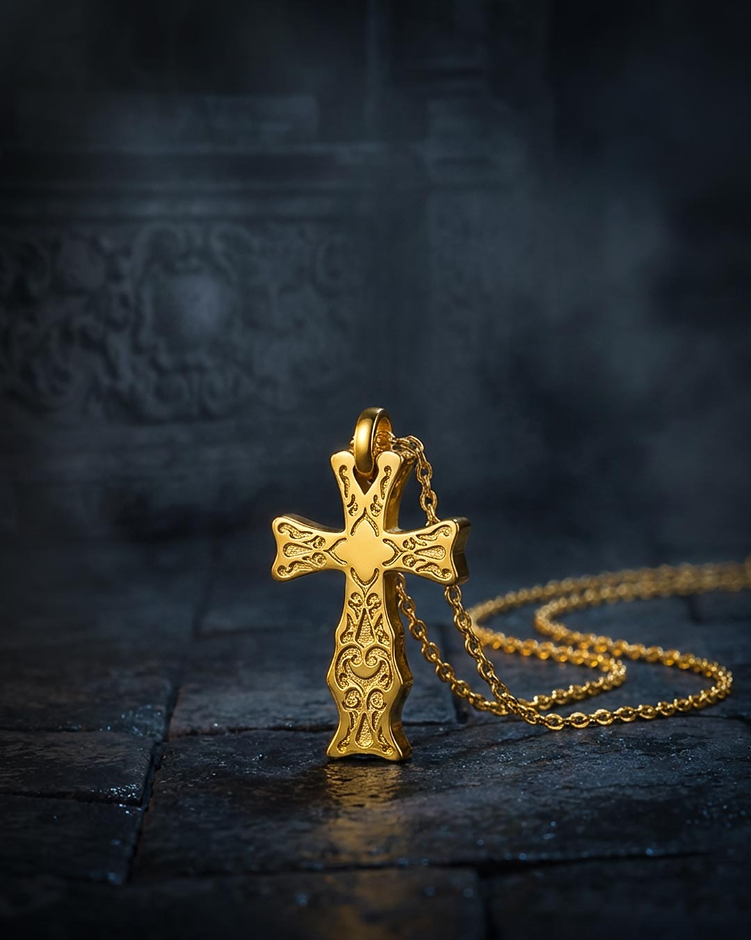 Ανδρικός βυζαντινός σταυρός από χρυσό 14Κ product image